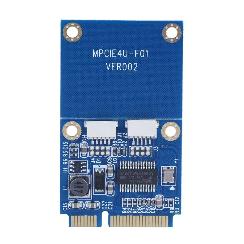 Mini PCI-E to Dual USB Adapter PCIe to 5 Pin 2 Ports USB2.0