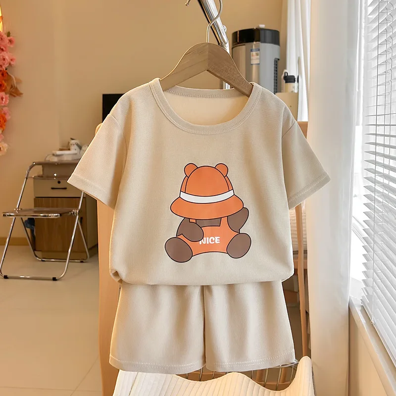 Summer Baby Boy Clothes Set Children Girl Cartoon Print T-shirts & Shorts 2pcs Suit Kid Fashion Top & Bottom Outfits Tracksuit