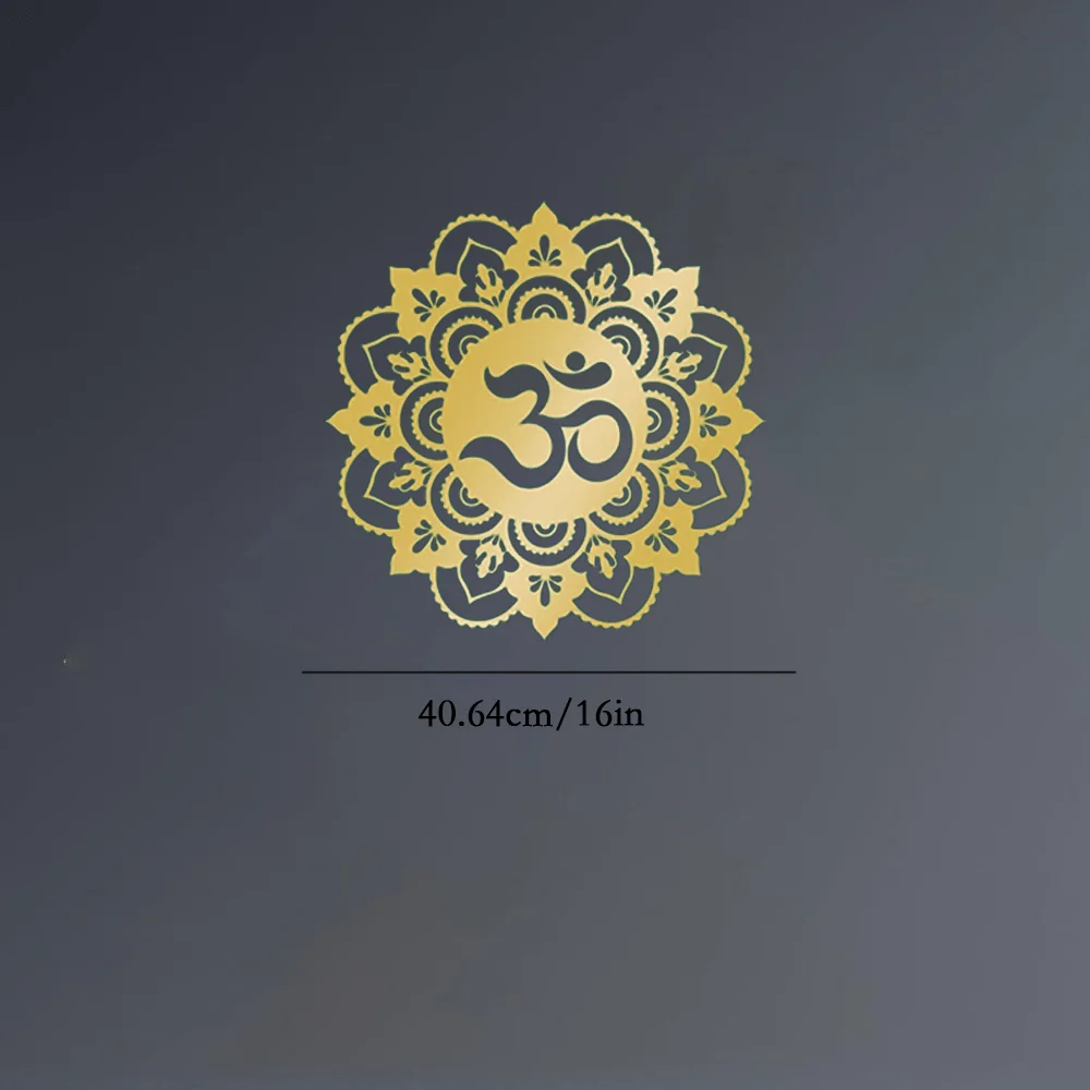 CIFBUY Metal Wall Art Om Mandala Sculpture Iron Hanging Decor Living Room Yoga Studio Plaque