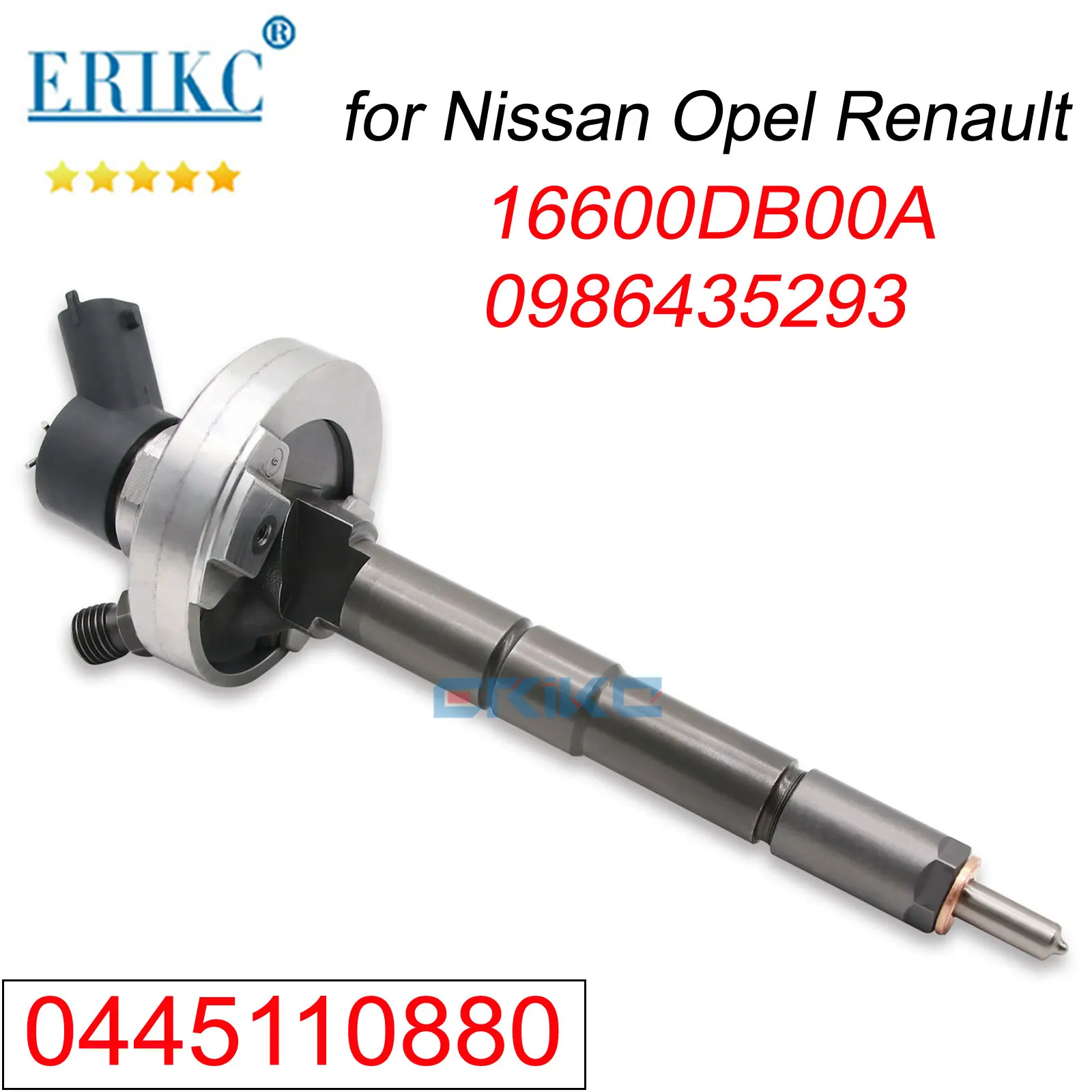 

0445110880 16600-DB00A Diesel Parts Nozzle 0 445 110 880 Common Rail Injector Assy 16600DB00A For Nissan Opel Renault 0986435293