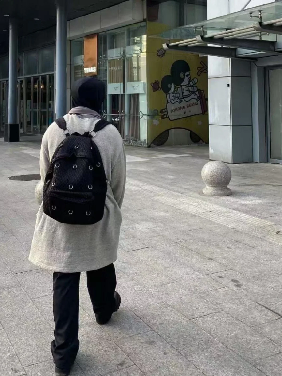 

DXG 24FW Сумка с пирсингом и кольцом Bule с грязной талией, разрушенная двойная сумка на плечо с мягкой ручкой, легкий водонепроницаемый нейлон