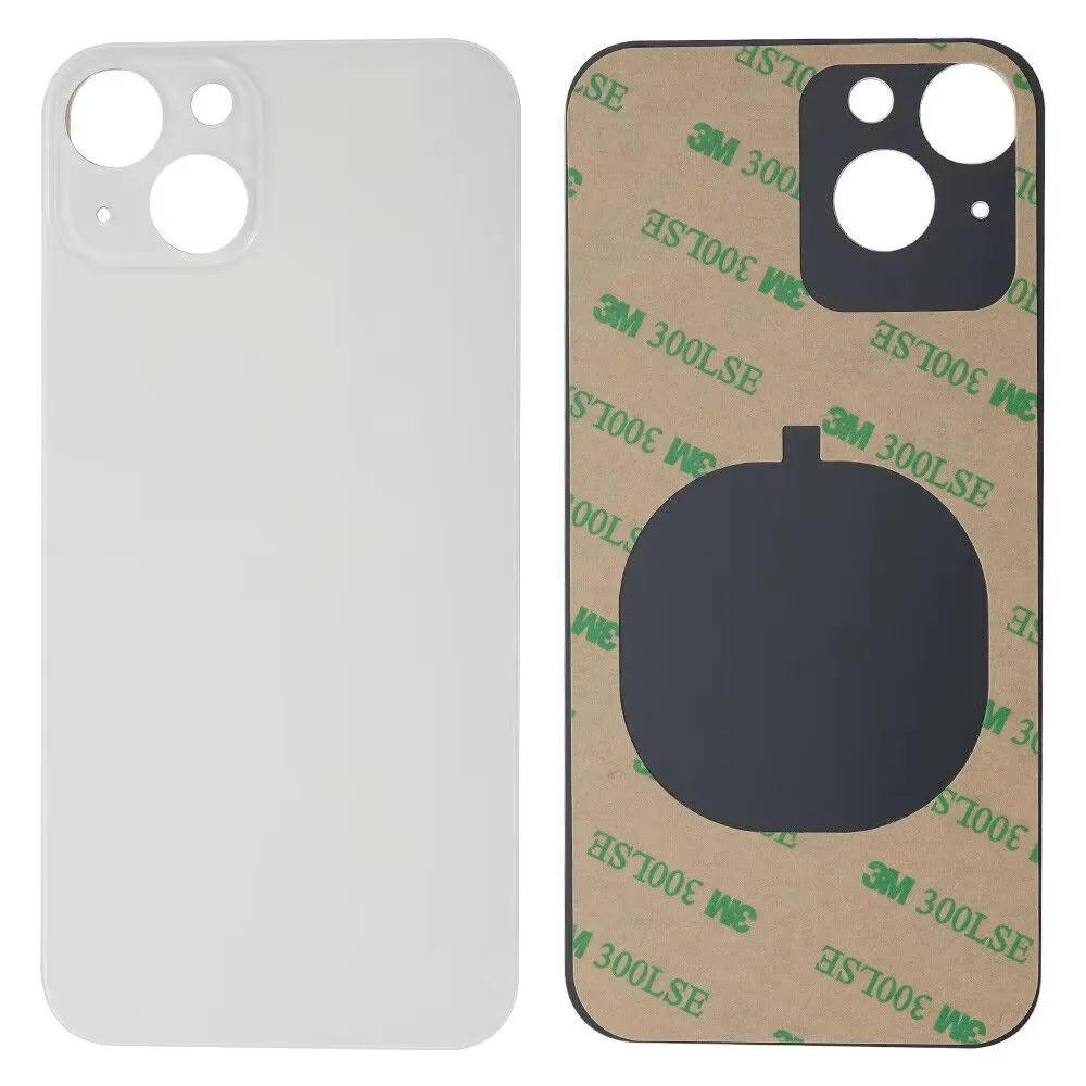 Back Glass+3M glue For IPhone 13 -13 Mini Back Cover Glass Fast Replacement  Housing Battery Cover Big Hole Rear Glass