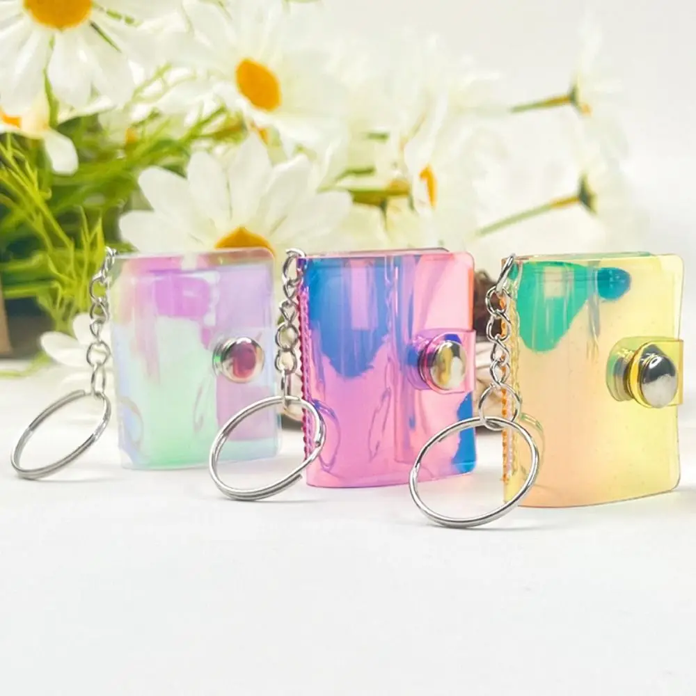 

Thickened Hanging Chain Photo Album Wear-resistant Hanging Pocket Keychain Album With Buckle Mini Card Holder Star-chasing