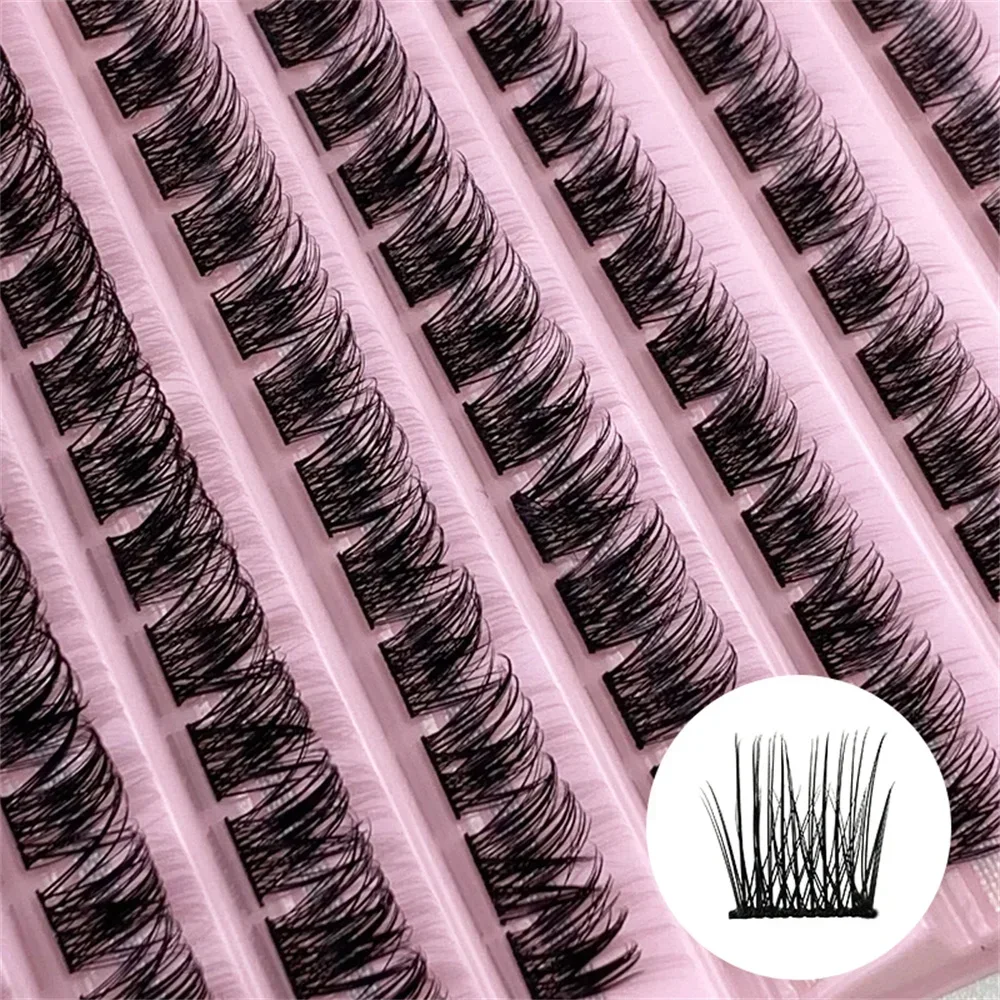 120 Clusters Lashes, D Curling 8-16mm Mixed Length DIY Eyelashes Extension, Fluffy Segmented Grafting False Eyelashes