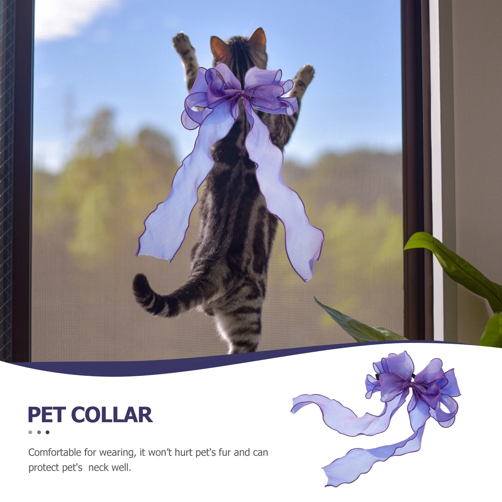 

Adjustable Puppy Decorative Kitten Collar Multi-Function Pet Accessory Durable Comfortable Reusable Dog Cat Collar Pet Supply