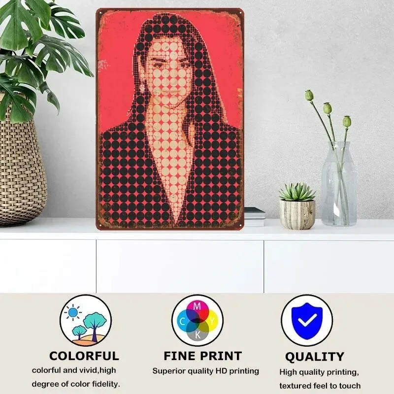 Dua Lipa Vintage Metal Plate Tin Signs Retro Metal Wall Art Mural Gamer Room Decoration For Bar Garage Wall Decoration Poster