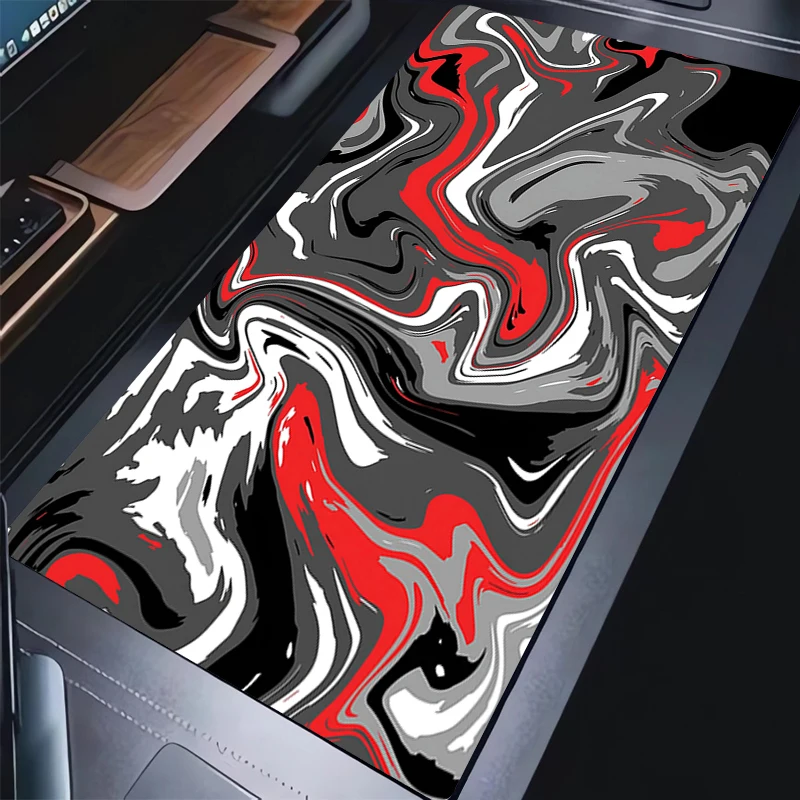 Preto e branco mapa topográfico sem costura mousepad acessórios de jogos grande mouse pad computador escritório xxl mesa tapete mouse