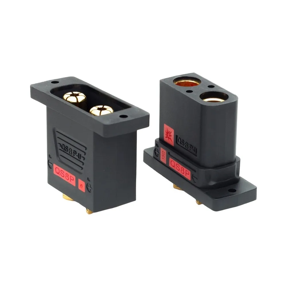 QS8P-U Connectors 1 Pair 110A 500V Power Terminals for RV Solar Energy Storage Systems 8-12AWG Wire Compatible