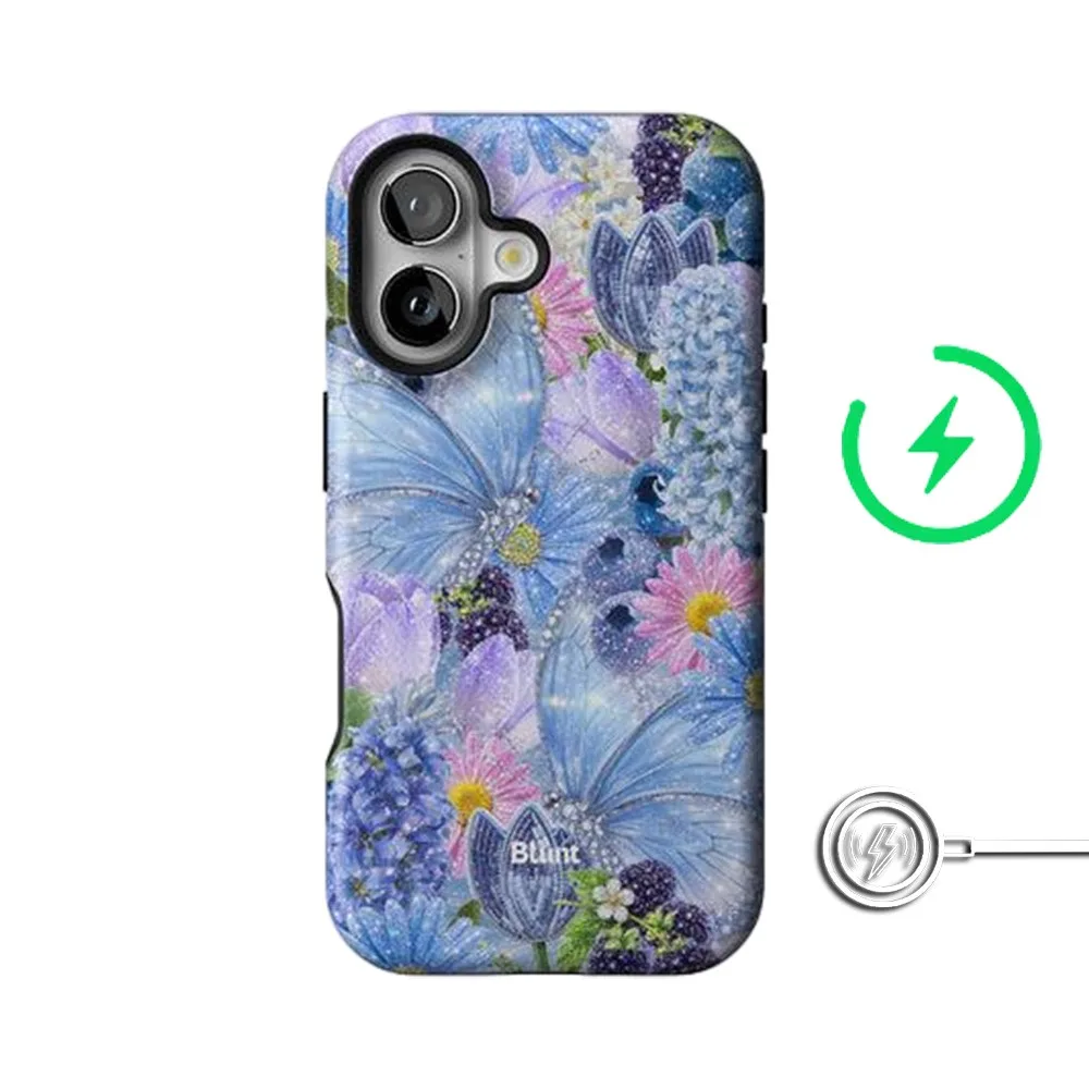 Blunts Butterfly Print Phone Case for iPhone 18 17 16 15 14 13 12 11 Air Pro Max Plus Luxury Magnetic Double-layer Back Cover