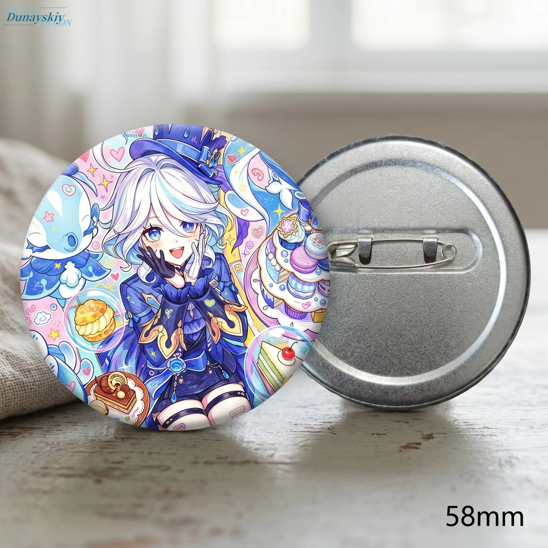 Furina de Fontaine Genshin Impact. Furina Focalors Badge Enamel Pin Badges Metal Button Cute Brooch Collectible Gift Furina