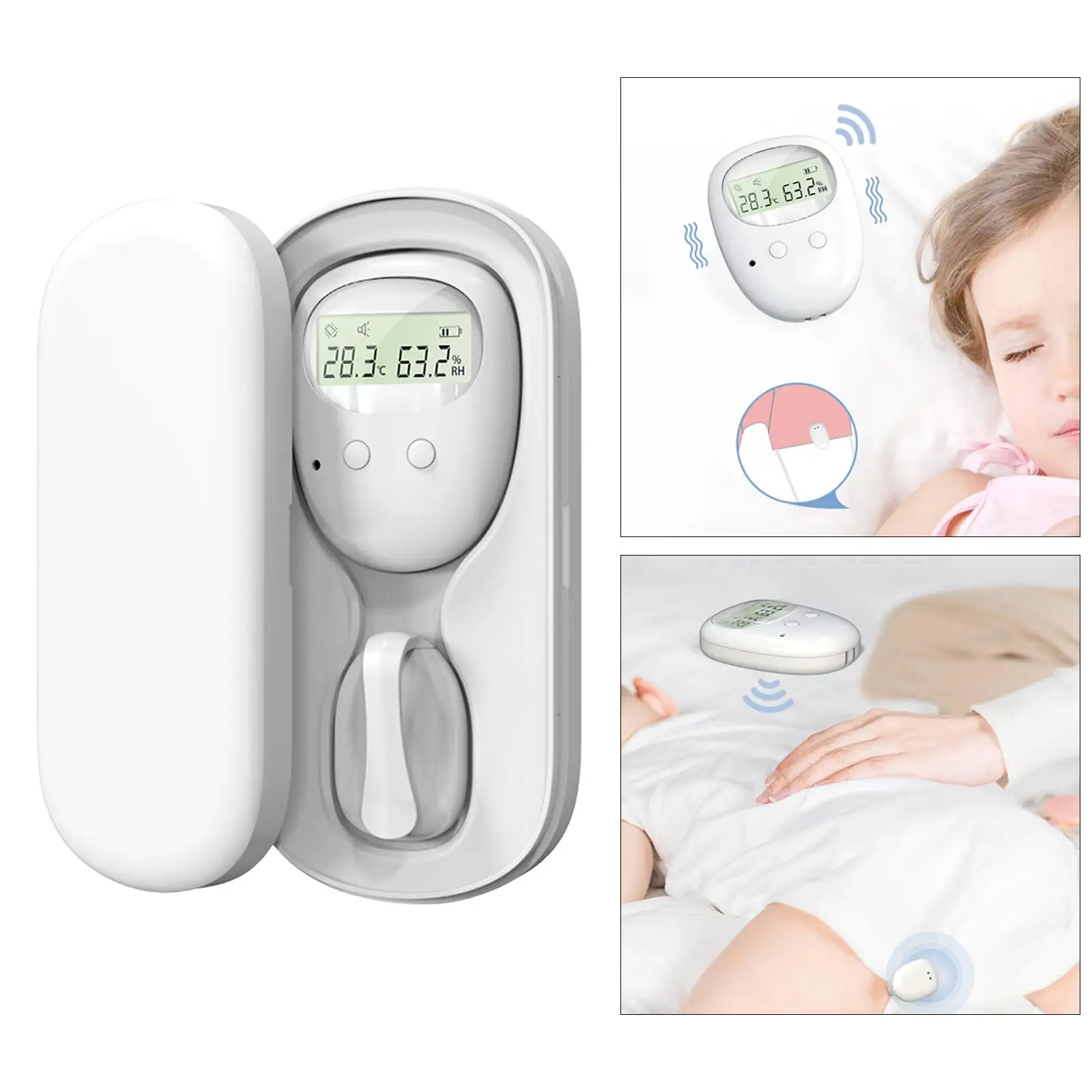 Alarme de capteur d\'énurésie avec son et vibration pour enfants, Elmain