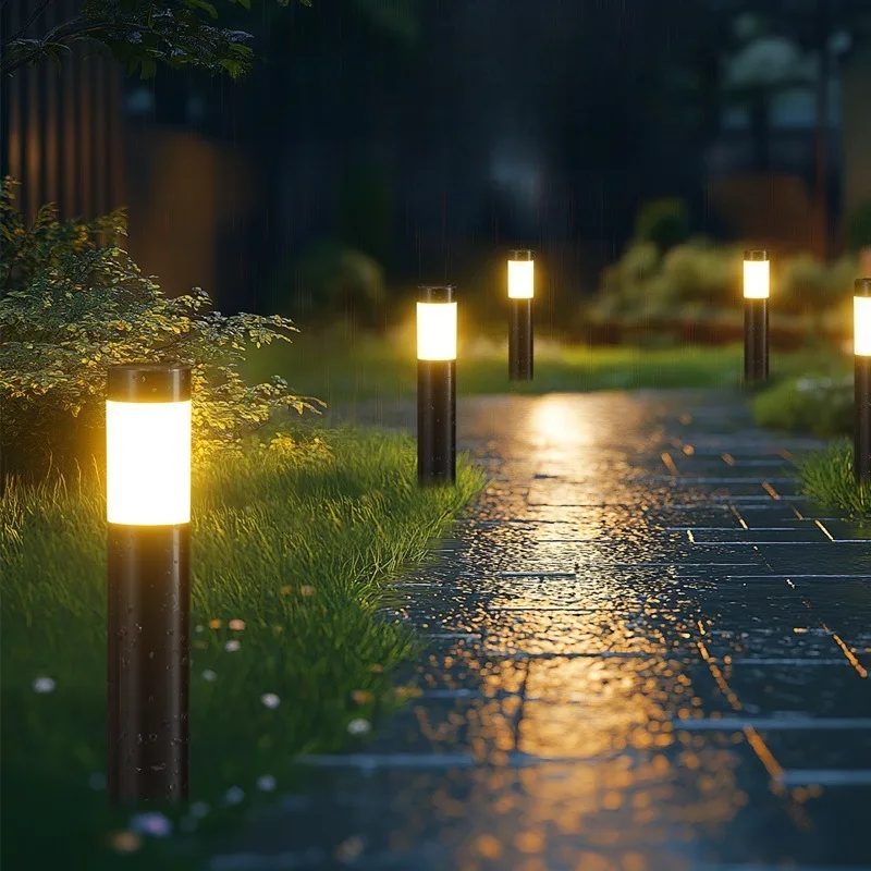 

1/2/4 PCS Path Lights Solar Garden Outdoor IP65 Waterproof Stainless Steel Landscape Intelligent Courtyard Lawn Lights