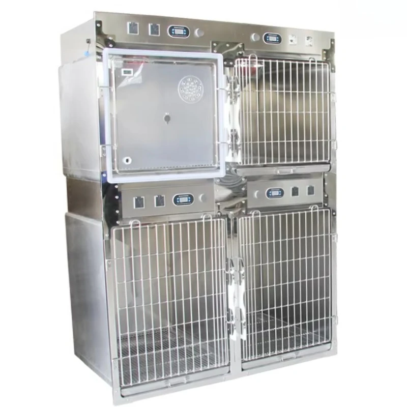 Oxygen Therapy Chamber Pet Cage: SUS304 Stainless Steel for Veterinary Monitoring and Care for Pet Supplies