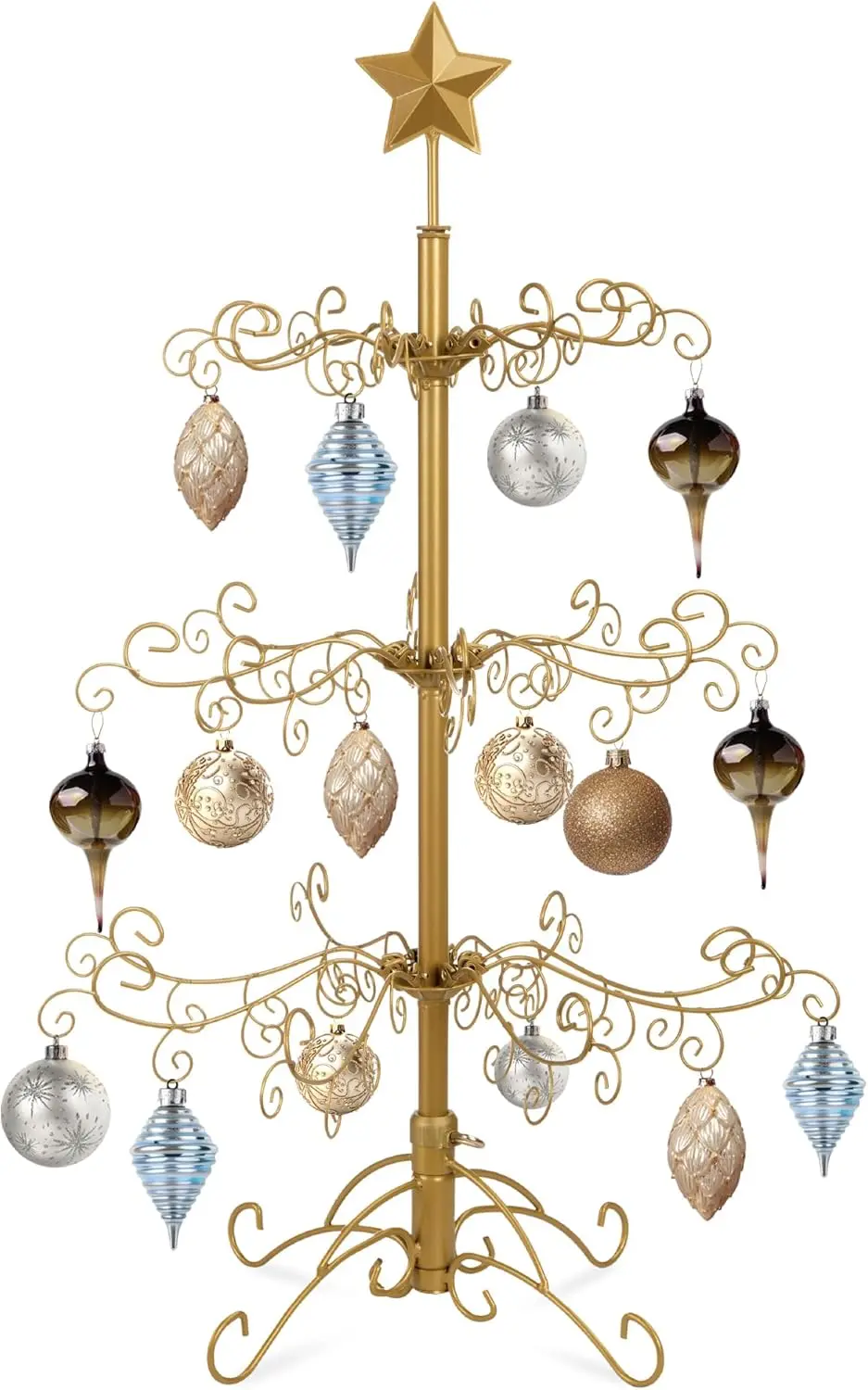 

Лучший выбор продуктов Рождественская елка из кованого железа длиной 3 фута с легкой сборкой и подставкой - золото