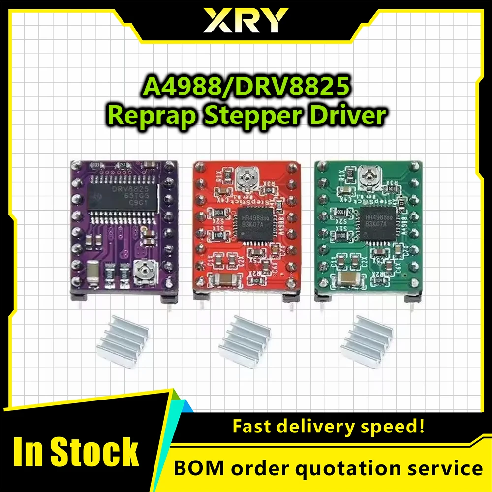 Reprap Stepper Driver A4988 DRV8825 Stepper Motor Driver Module +Heat Sink For 3D  Printer