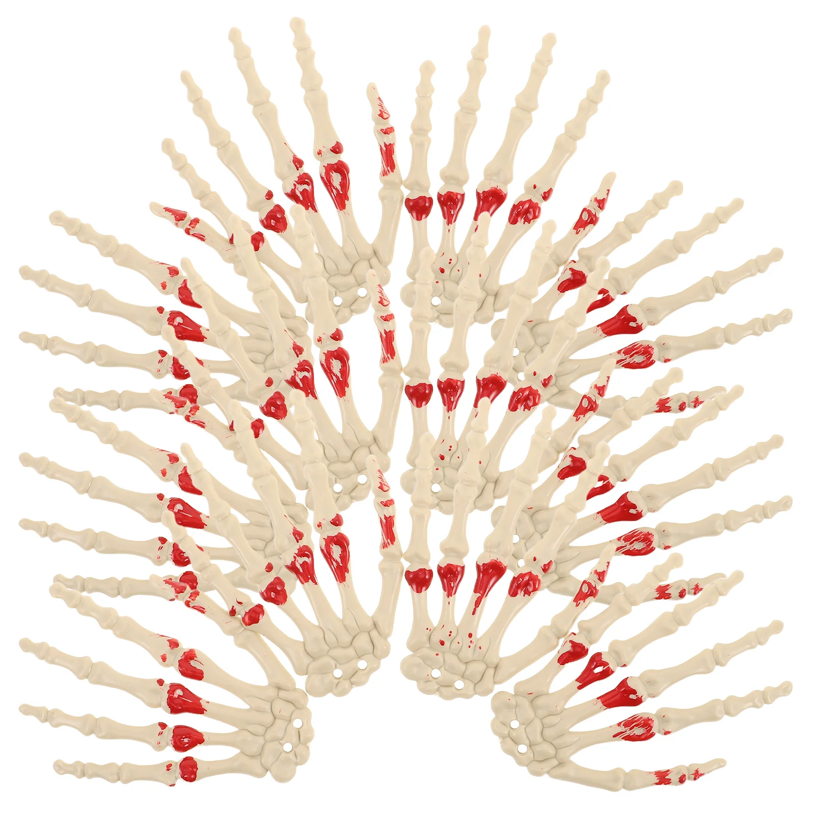 

12pcs Halloween Skeleton Hands Decorations Severed Plastic Hand Props for Haunted House Graveyard Decor Spooky Party Favors