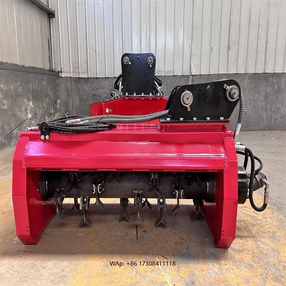 Excavator connected lawn mower mini excavator lawn mower tree weed shredder high quality hedge trimmer