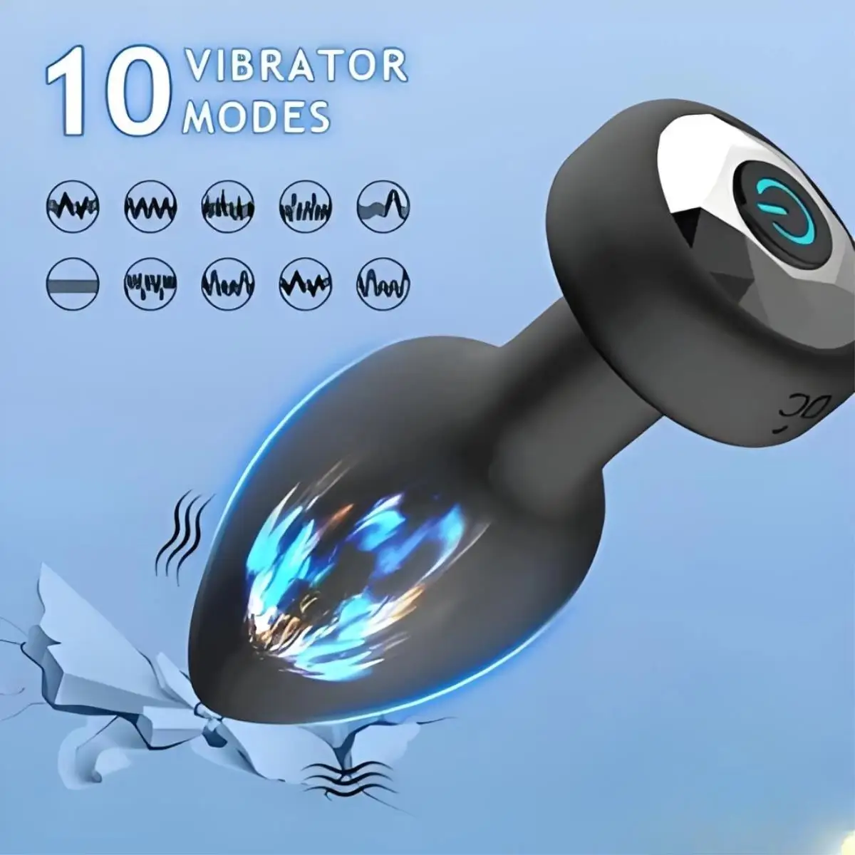 10 Modes Vibrating Small  - Remote Control Anal Plug for Prostate Massage, Adult Sex Toys for Men and Women view 3