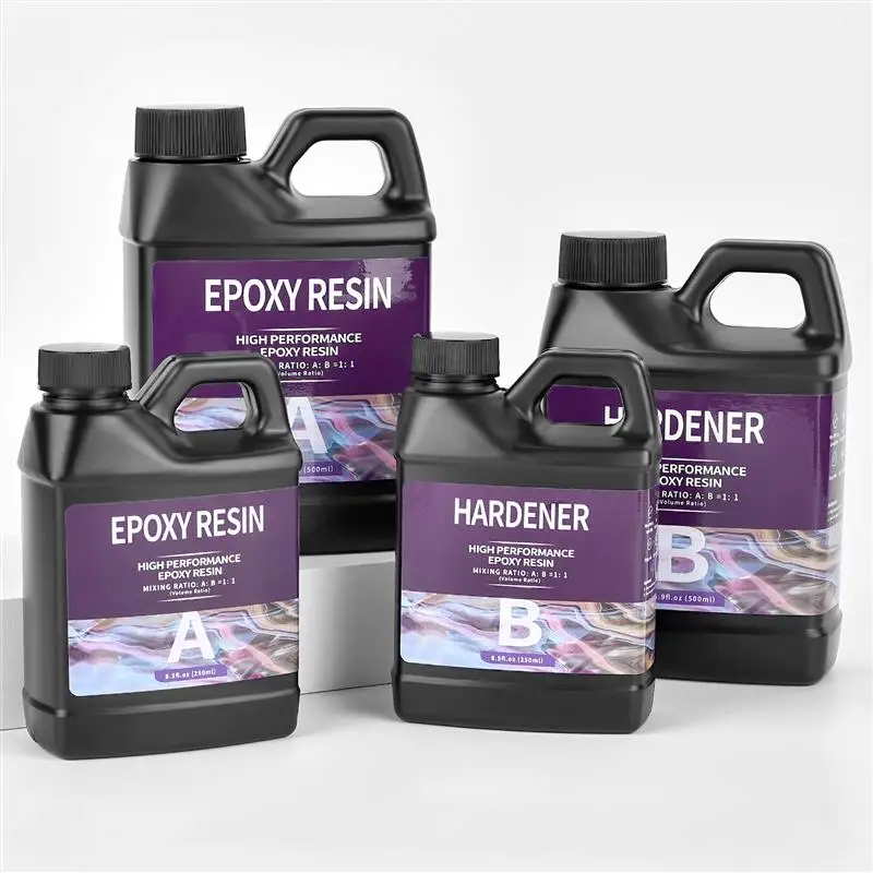 Résine d'élection xy transparente, résine AB 1:1, durcisseur hautement adhésif, colle de cristal, bijoux exécutifs, mélange clair, bricolage, 500 ml, 1000ml