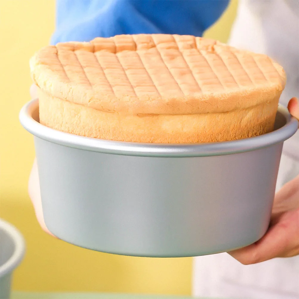 

6pcs Solid Base Cake Molds Round Baking Pans Mini Aluminum 4 Inch Easy Out Transfer Practical Health DIY Tool for Cake