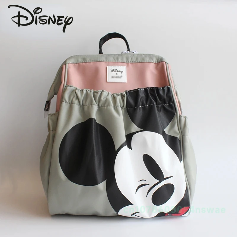 Saco de fraldas do mickey da disney mickey para mulheres, mochila feminina, mini, alta qualidade, grande capacidade, nova moda