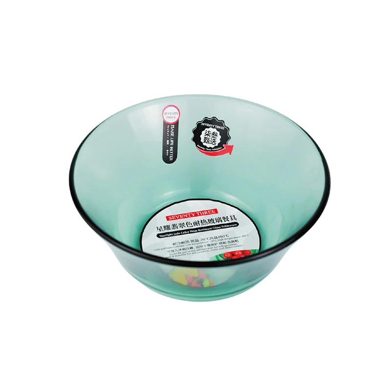 HeY LiLac Star Shining Emerald Green Heat-Resistant Borosilicate Glass Salad Bowl 900ml - for Home & Kitchen