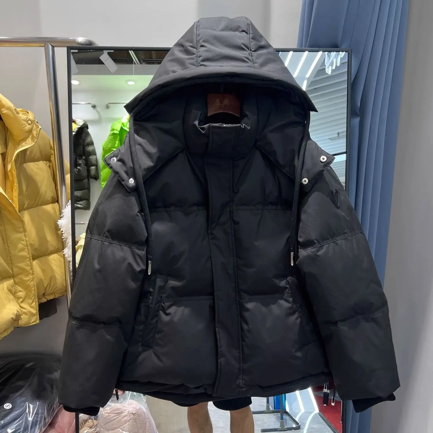 Abrigo de plumón de algodón para niñas, Chaqueta corta holgada, Retro, versión coreana, Y2K, invierno, 2024