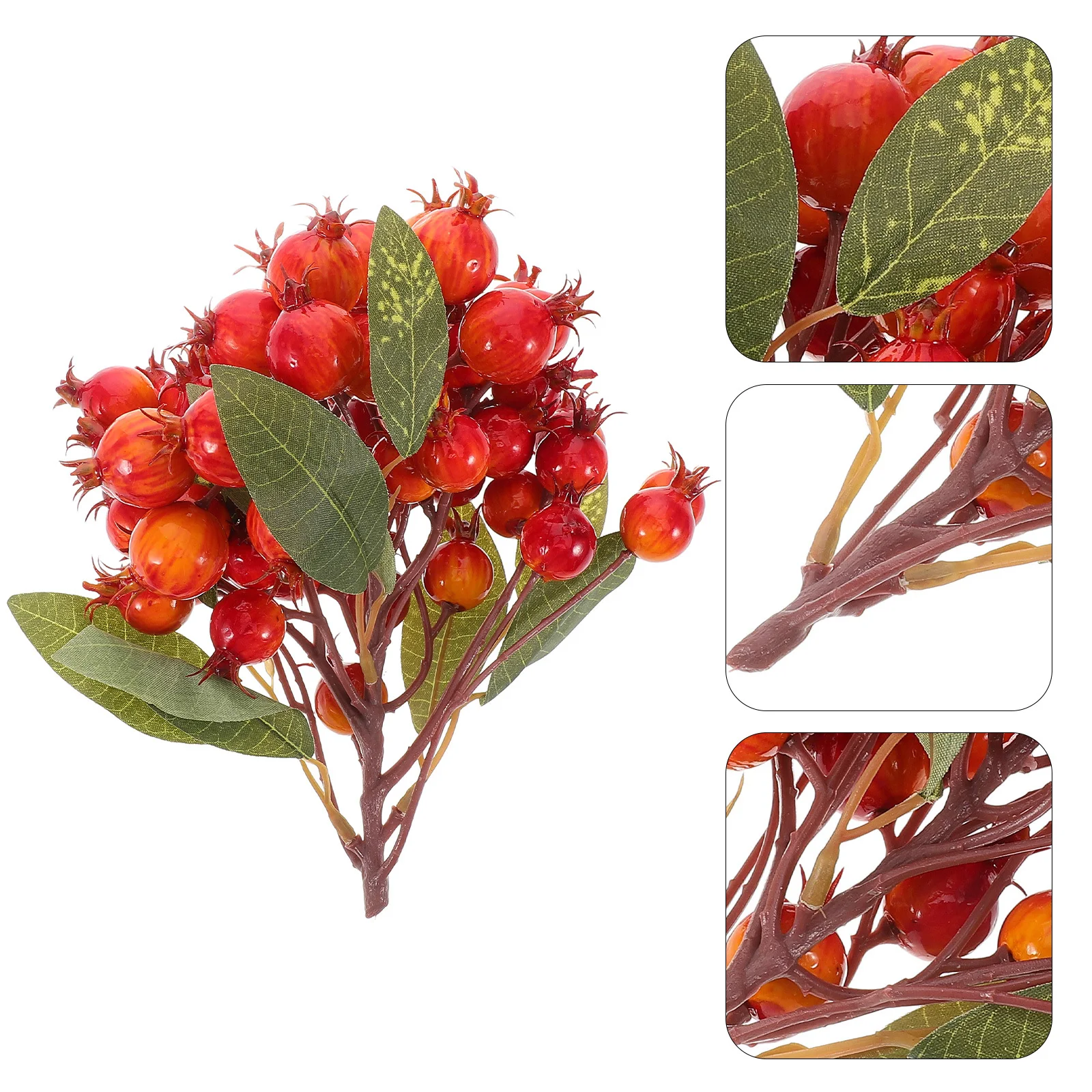

Artificial Pomegranate Branch Foam Fruit Stem Realistic Simulation Home Decor Vase Filler Decorative Pomegranate Branch