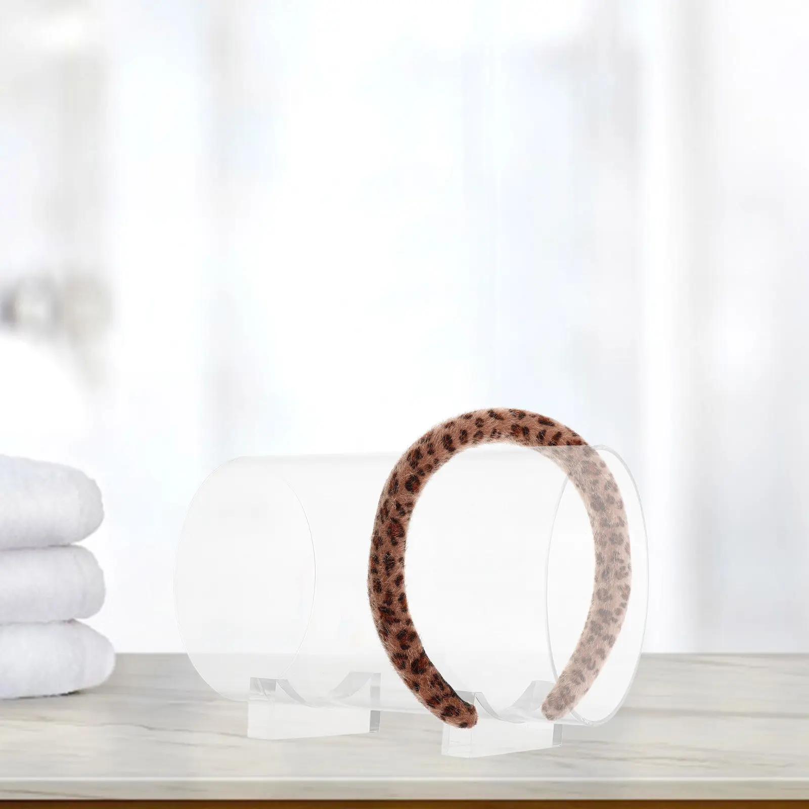 

Acrylic Hair Clip Organizer Clear Headband Holder Scrunchies Display Rack Stand Countertop Hair Accessories Storage Jewelry