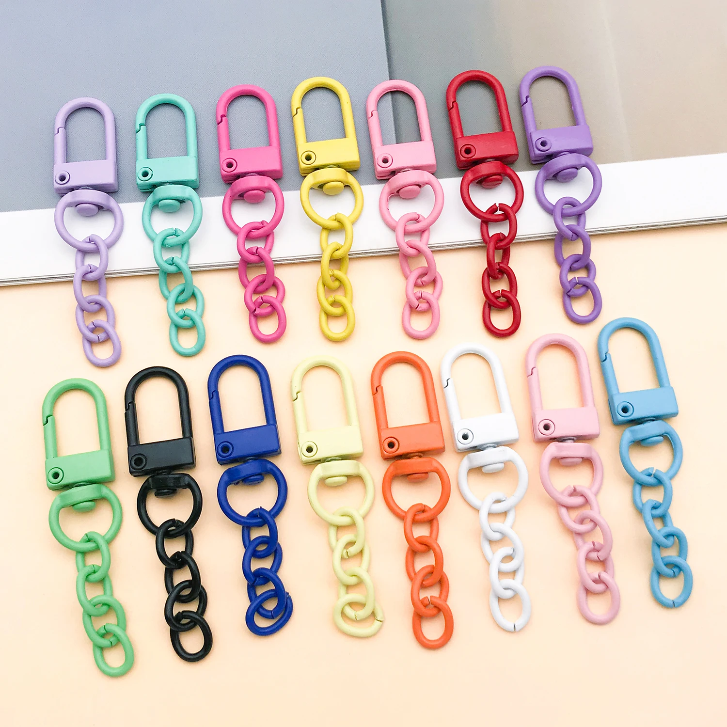 Jewelry Making Chain - 30pcs 12x57mm Zinc Alloy Paint Four-Section