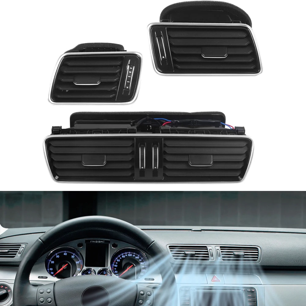 

Передняя приборная панель автомобиля, центральная вентиляционная решетка для кондиционера, выходная панель для VW Passat B6 B7 2006-2011 CC 2009-2014 LHD 3AD819701A