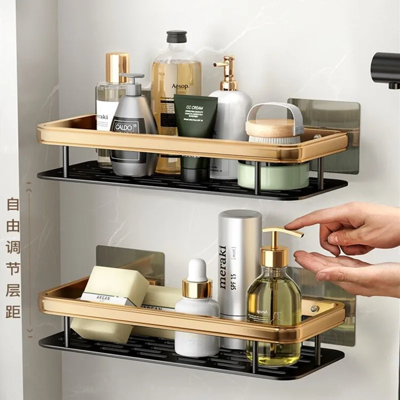 No punching toilet rack bathroom shelf toilet washstand supplies wall hanging wall storage rack bathroom shelves  spice rack