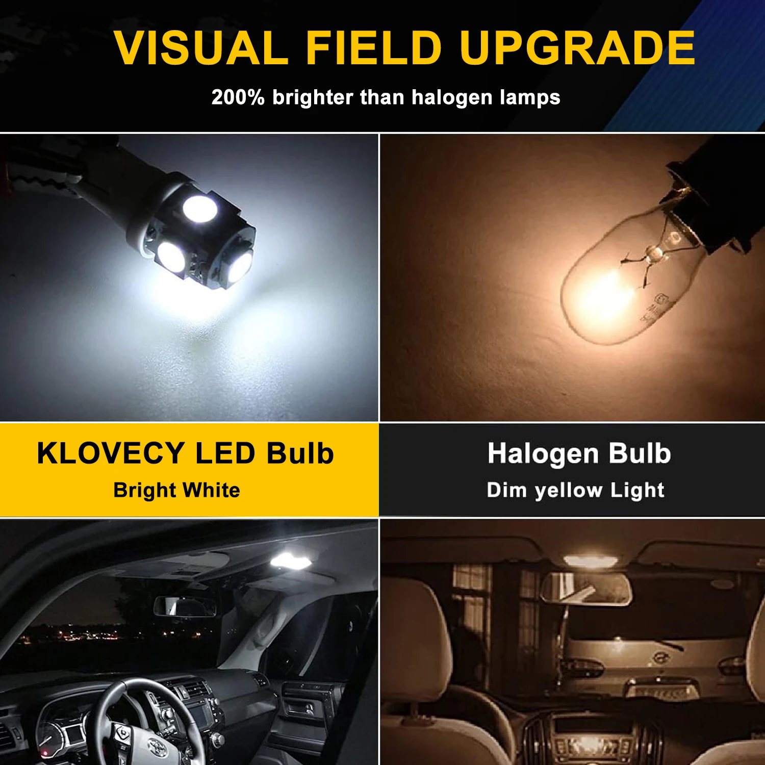 مصابيح LED T10 W5W لداخل السيارة ، قبة ، خرائط ، قراءة ، باب ، أضواء صندوق السيارة ، أبيض ، أحمر ، أصفر ، أزرق ، 12 فولت ، 5050-5SMD ، 10 ، 20 ، 30 ، 50 أو