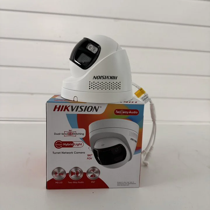Original Hikvision DS-2CD1383G2P-LIUF/SL 8MP Dual Lens Stitched Wide Angle Smart Hybrid Light 180° Fixed Turret Network Camera