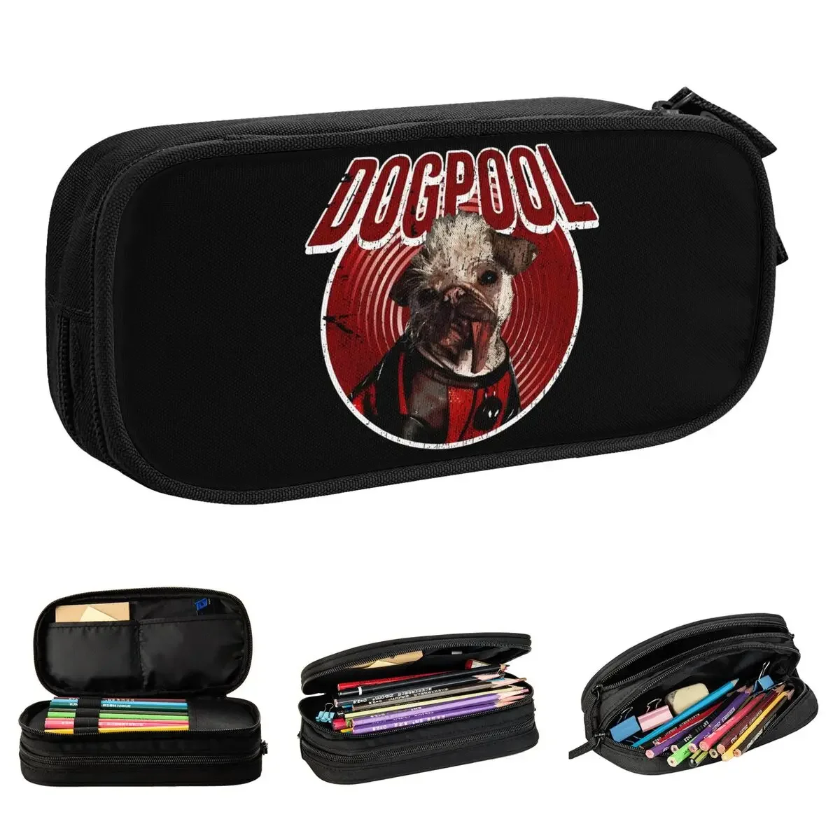 

Deadpool & Wolverine Dogpool Pencil Case Comic Pencilcases Pen Box Student Large Storage Bags Students School Gifts Stationery