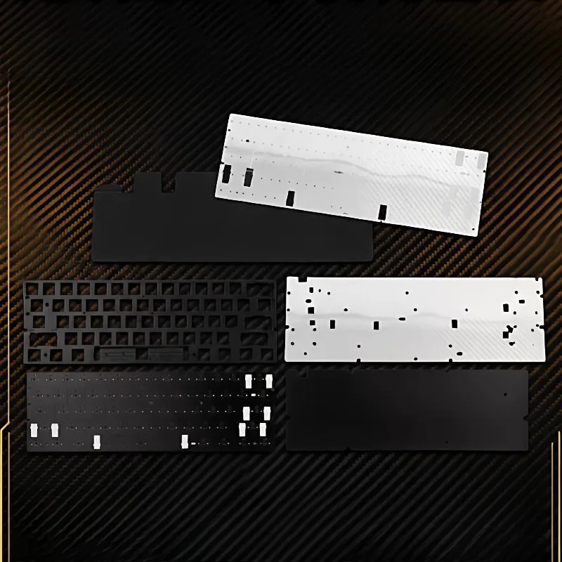 Wooting60HE Sound Package Customized Carbon Fiber Positioning Board Poron HIFI Bottom Cotton Mechanical Keyboard Accessories