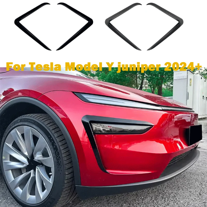 

For Tesla Model Y juniper 2024+ Front Side Rear Bumper Cover Wind Knife ABS Fog Lamp Trim Blade Trim Light Car Accessories