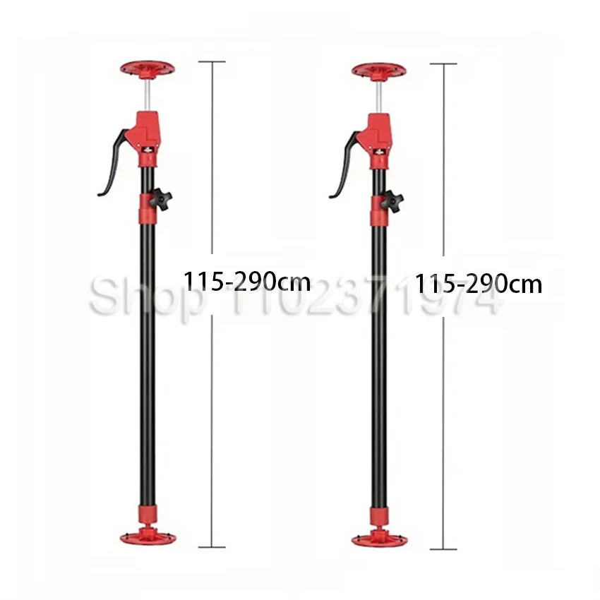 New 115-290cm  Steel Telescopic Quick Support Rod Adjustable 3rd Hand Support System For Cabinet Jack, Drywall Jack&Cargo Bars