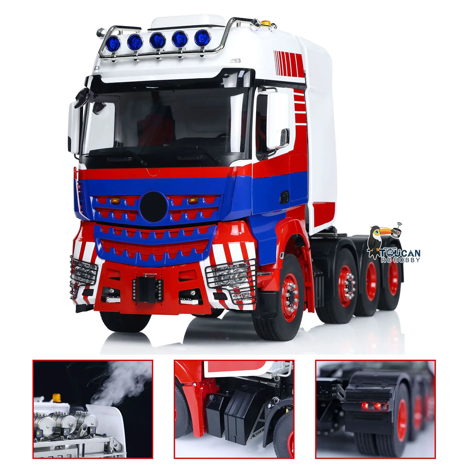 Toys 1/14 LESU Metal Chassis 8x8 RC Tractor Truck TOUCAN RC Hobby DIY Remote Control Construction Machinery Cars Smoke Sound Boy