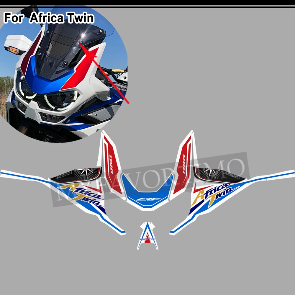 Motocicleta Fuel Tank Pad Decal, Conjunto de Proteção, África Twin, Esporte Aventura, Adesivos Laterais, Honda CRF1100L, CRF 1100 L