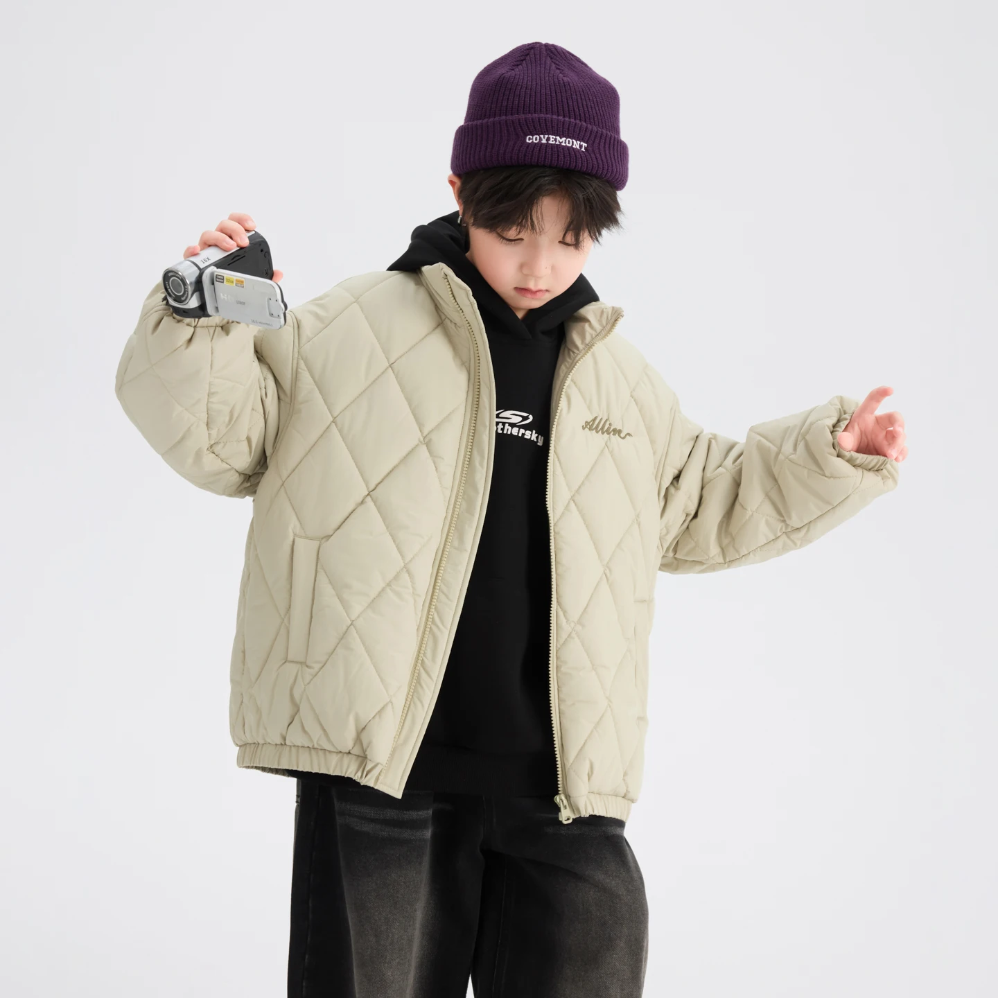 

Осень-зима 2022, детский однобортный пуховик для маленьких мальчиков и девочек, утепленная бейсбольная форма, детская верхняя одежда с буквами и узорами