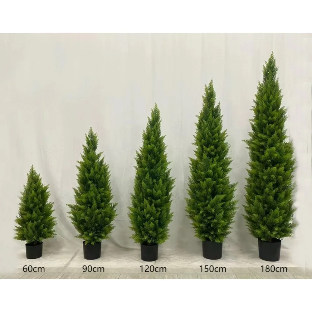 

Pine and cypress potted green plants wholesale hotel floor decoration tree Christmas tree ornaments