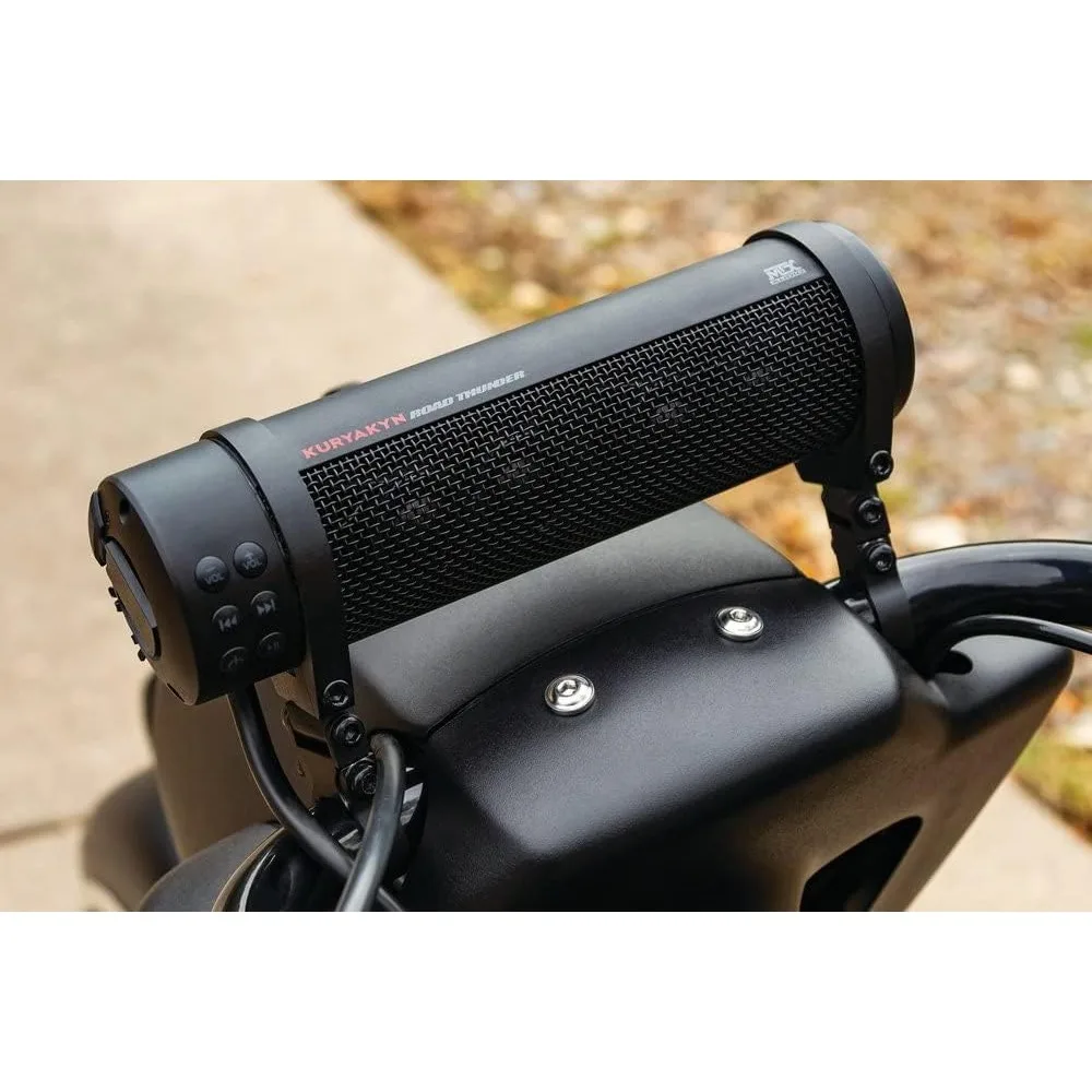2720 MTX Road Thunder Weather Resistant Motorcycle Sound Bar Plus: 300 Watt Handlebar Mounted Audio Speakers with Bluetooth