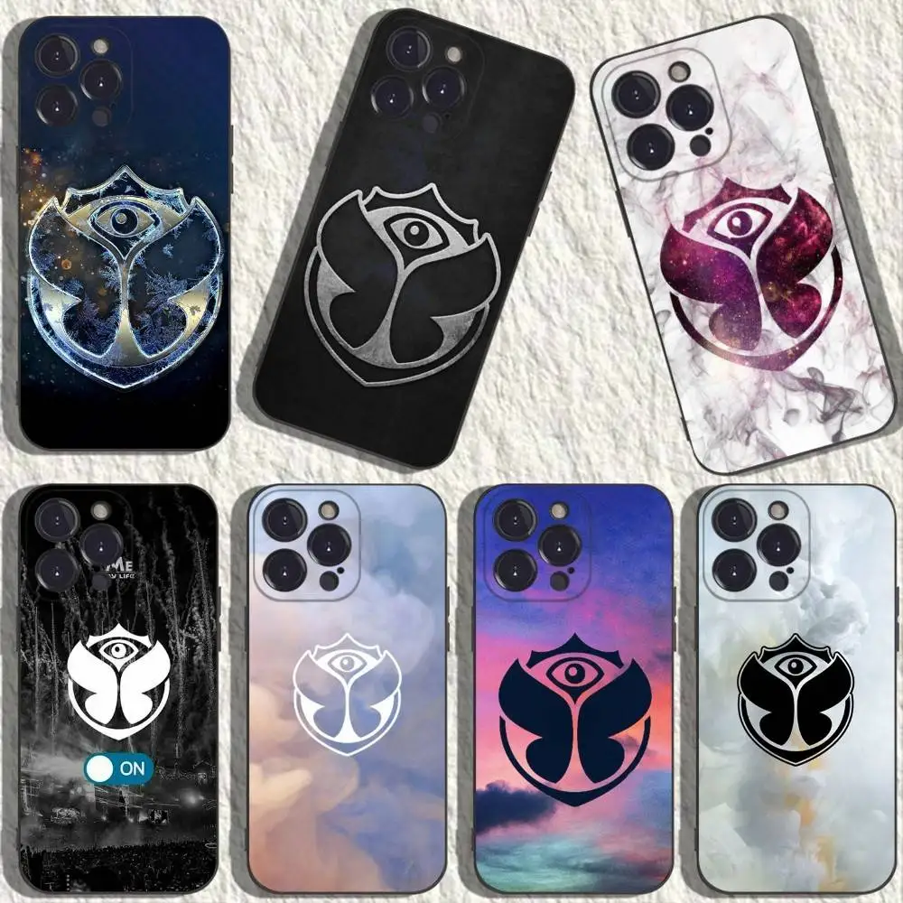 

Tomorrowland Phone Case For iPhone 17,16,15,14,13,12,11,Plus,Pro Max,XS,X,XR,SE,Mini,8,7,Soft Silicone Black Cover