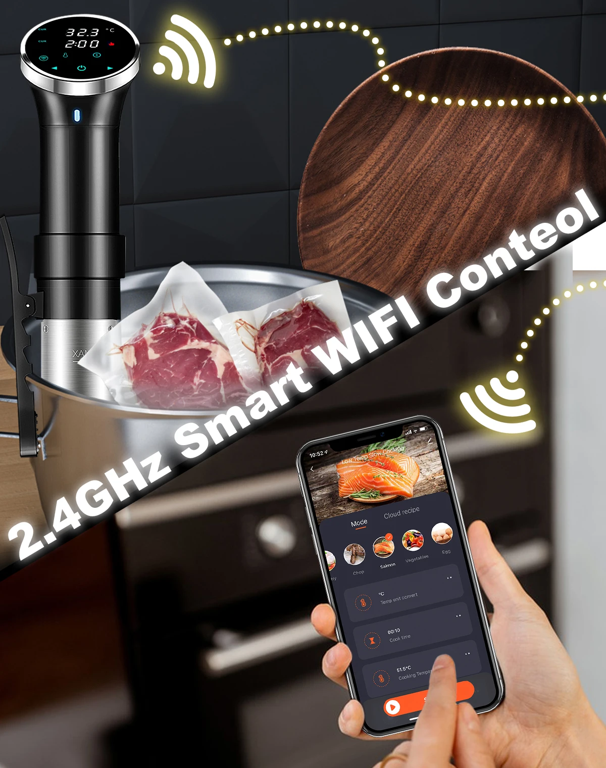 Sous Vide Cooker 1100W Immersi - огляд і ціна Digital Sous Vide Precision Cooker