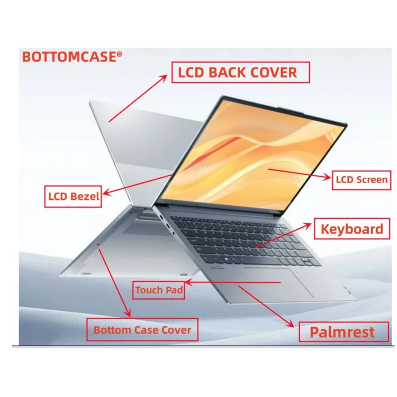 Imagem -05 - Palmrest Caixa Superior do Teclado Base Inferior Lcd Tampa Traseira para Lenovo Ideapad C34014 14iwl 14api 14iml Flex-14 Iwl 5cb0u41724 Novo