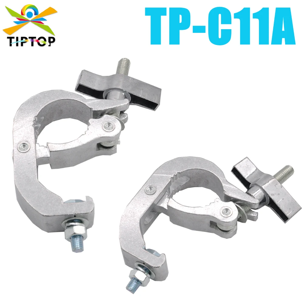 

TIPTPO 10PCS Model TP-C11A Professional Stage Light Clamp Hook Fasten Back Ring Aluminum Allay Bearing 100kg Weight