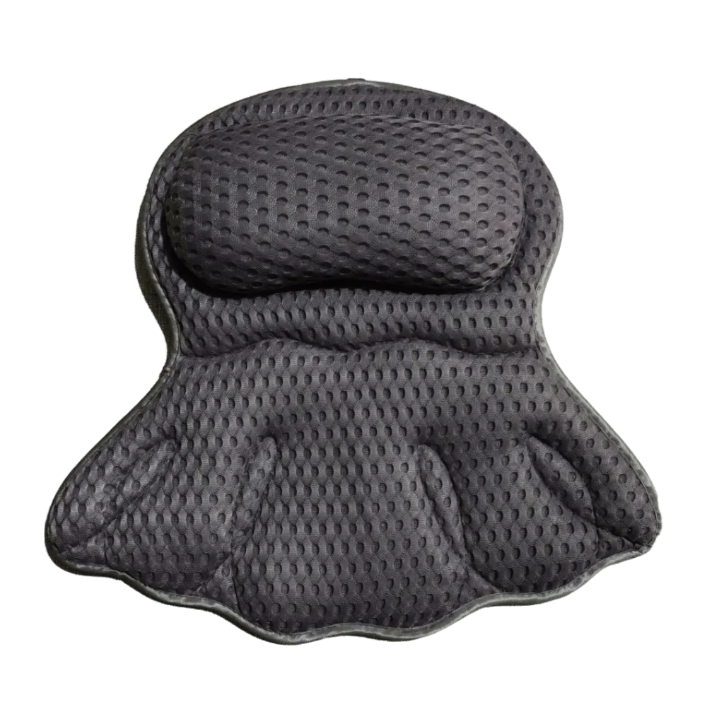 

Neck and Back Support Bath Pillow Soft 4D Mesh Suction Cup Bath Tub Headrest Machine Washable Bathtub Cushion Bathroom Supplies