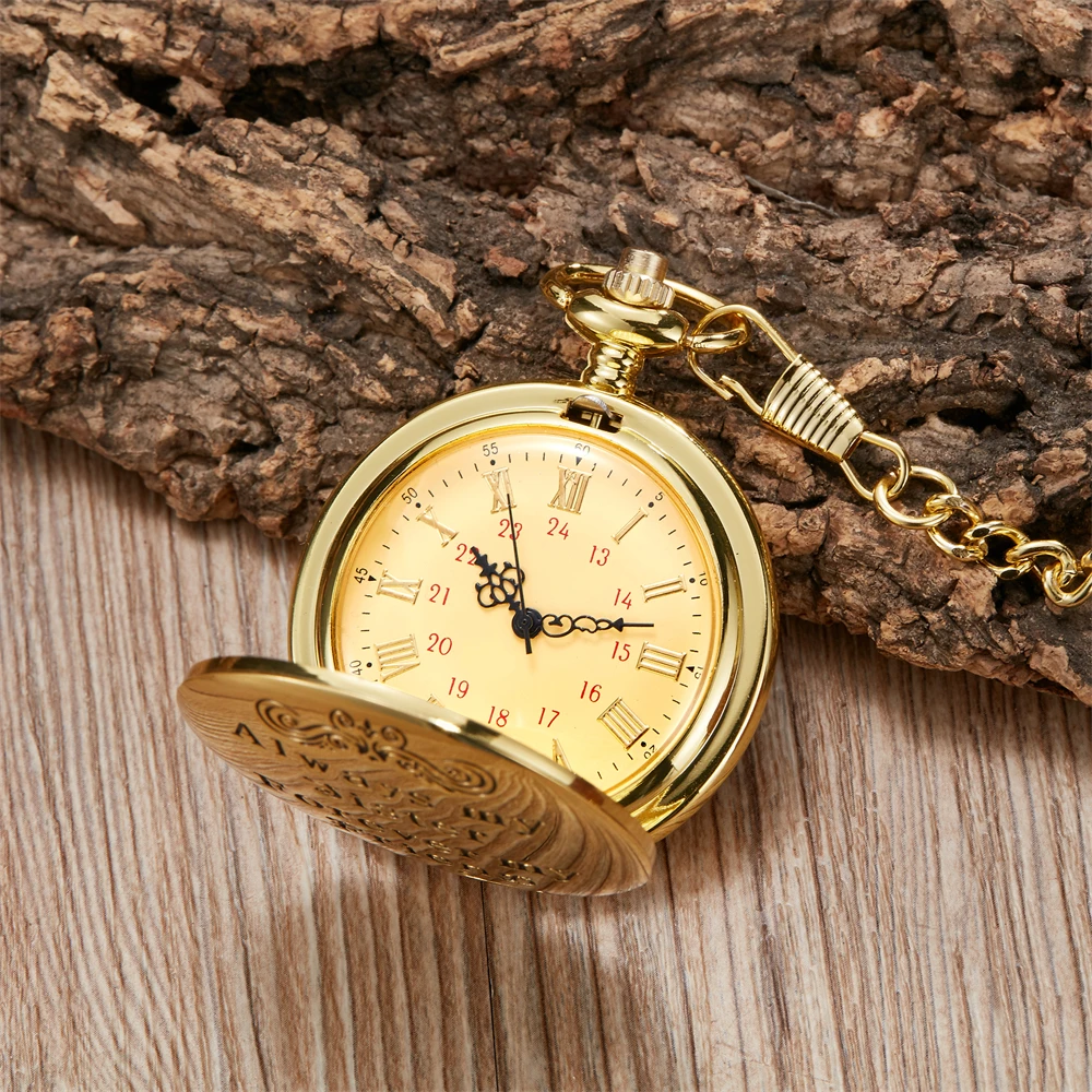 Reloj de bolsillo de cuarzo para mi hermana, lujoso colgante dorado con números romanos, reloj de bolsillo con esfera, regalo de cumpleaños para mujer