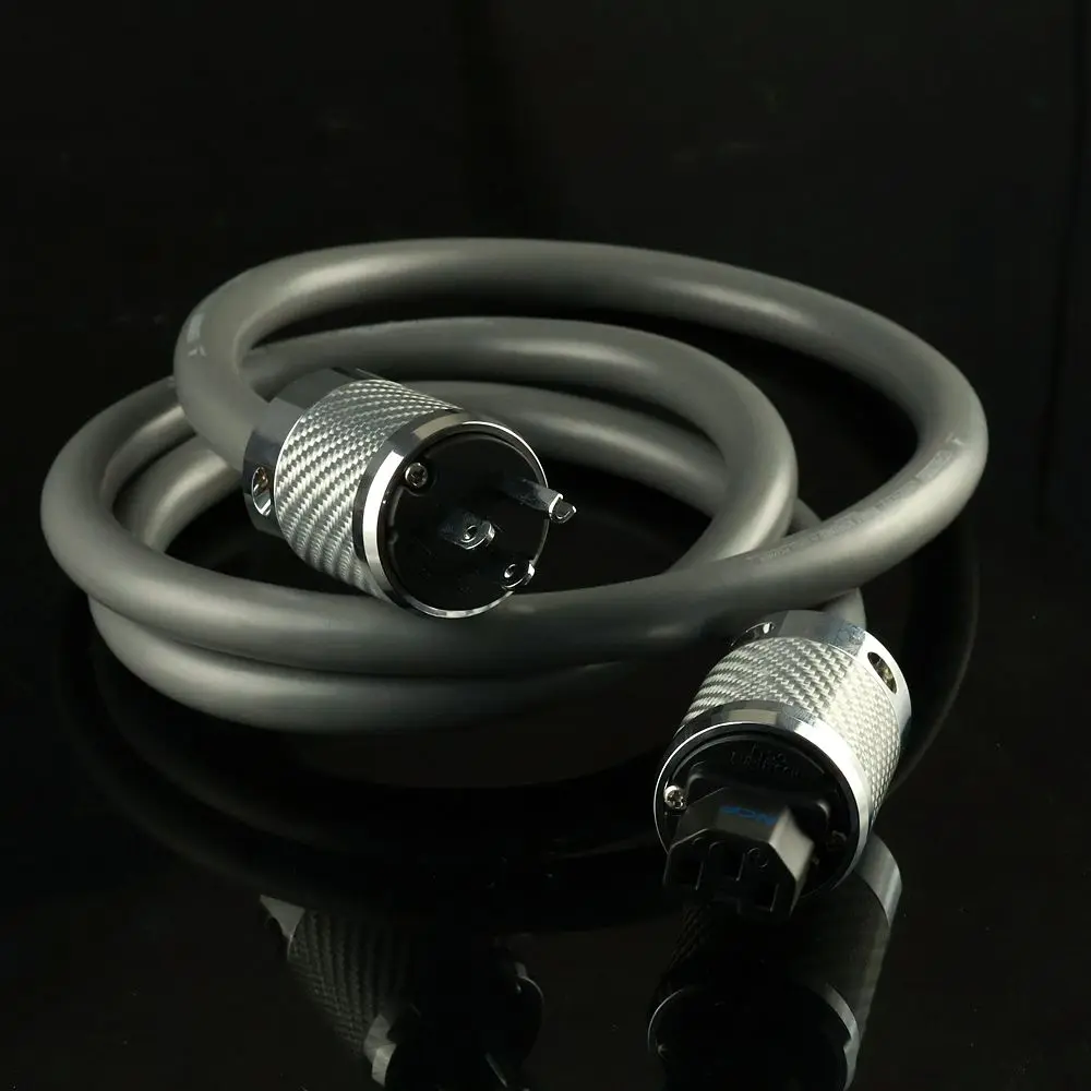 GREY KNIGHT 30A HiFi Power Cable Bulk Wire 6N OCC Pure Copper Double Shielded Audiophile DIY Audio Mains Cord